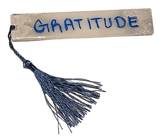 Bookmark Gratitude Blue/White