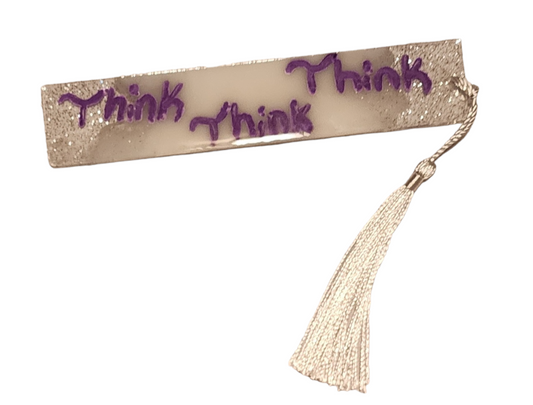 Bookmark Think Think Think Purple/White