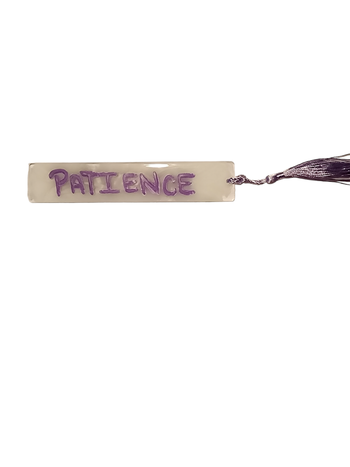 Bookmark - Patience Purple/White Glitter