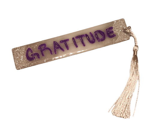 Bookmark Gratitude Purple/White
